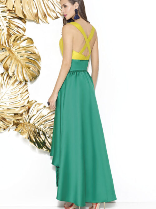 5008194 - Cabotine - Abito Cerimonia Senape e Verde