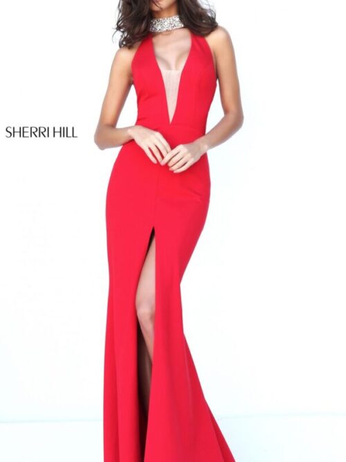 50642 - Sherri Hill - Abito Cerimonia Rosso