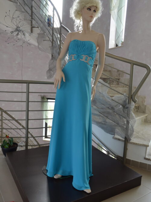BG0055 - Abito Lungo Michaela Louisa Colore Azzurro Taglia 48
