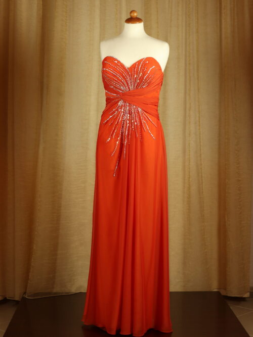 BG0063 - Abito Lungo Venus Bridal Colore Arancio Taglia 46