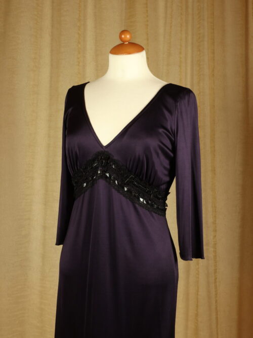 BG0073 - Abito Midi Pancaldi Colore Viola Taglia 44