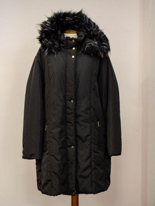 BG0238 - Piumino Donna Lungo Solinette Colore Nero Taglia 56