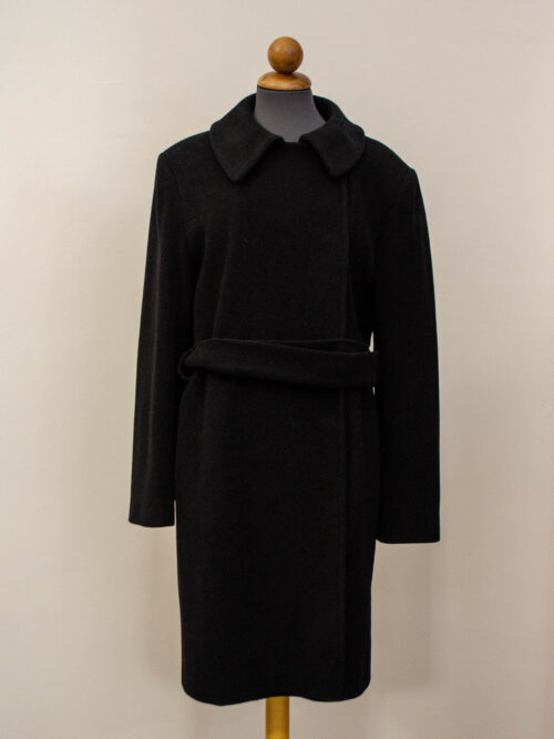 BG0243 - Cappotto Donna Lungo Matita Colore Nero Taglia 46