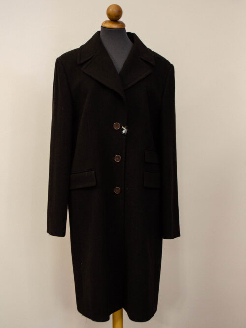 BG0249 - Cappotto Donna Lungo Rosangé Colore Grigio e Marrone Taglia 46