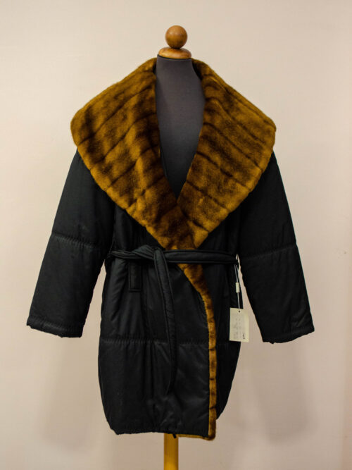 BG0258 - Piumino Donna Lungo Camilla Nasi Colore Nero Taglia 52
