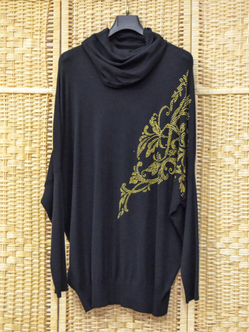 BG0320 - Abito Donna Lungo Musani Colore Nero Taglia 48